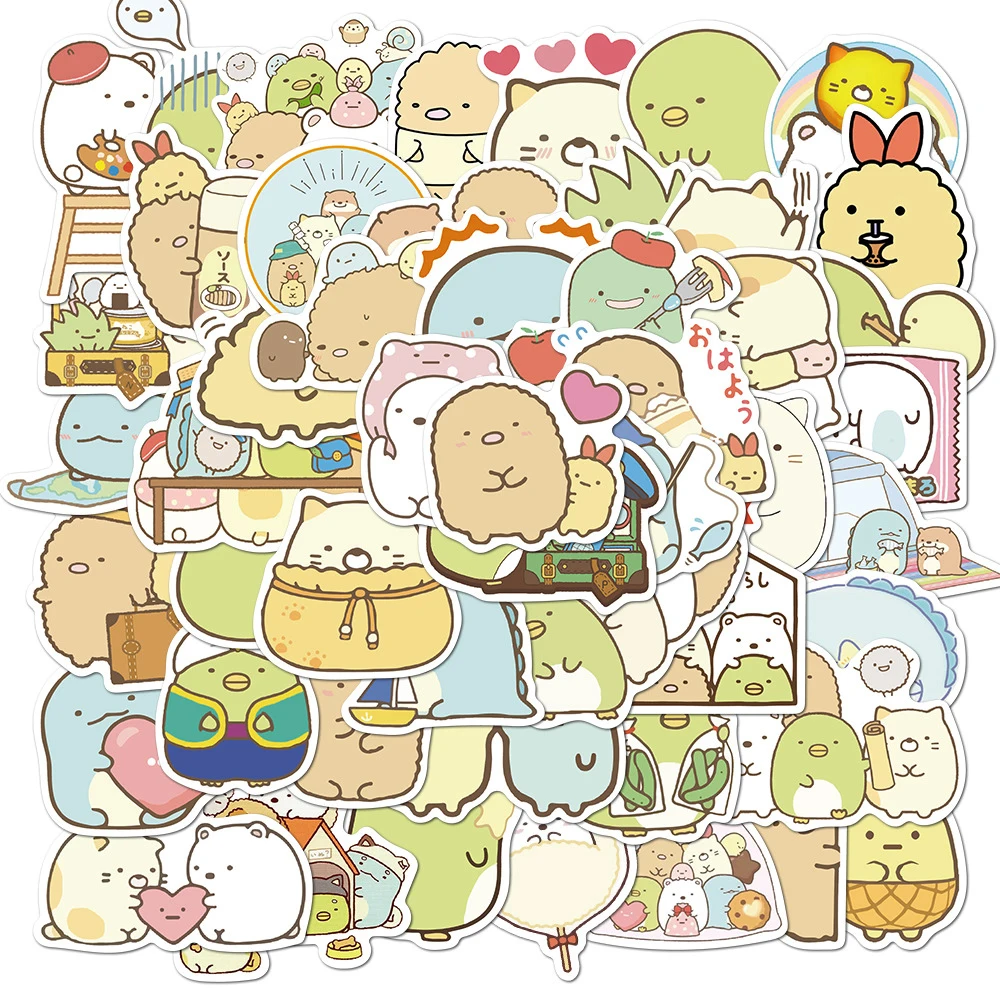 103050pcs cartoon sumikko gurashi cute stickers laptop diy skateboard fridge guitar fridge graffiti sticker decals kid toys free global shipping