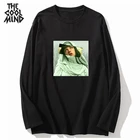 Крутая уличная Мужская футболка COOLMIND из 100% хлопка с длинным рукавом, повседневная свободная Мужская футболка с круглым вырезом, вязаная футболка, мужские футболки