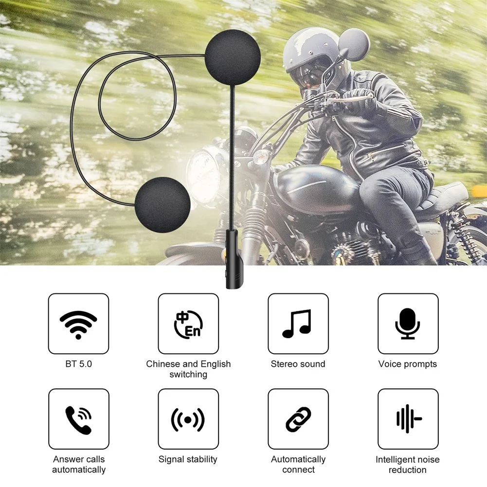 Фото - Bluetooth-гарнитура для мотоциклетного шлема, с микрофоном bluetooth коммуникатор для мотоциклетного шлема с поддержкой bluetooth 5 0
