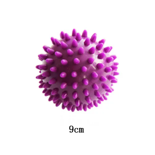9cm Purple Массажный Ежик колючий мяч антистрессовые игрушки шарики для детей Детские триггер точка Спорт Фитнес сенсорные игрушки для детей с синдромом аутизма 7,5-9 см - Цвет: 9cm Purple