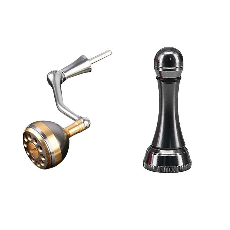

1 Pcs Fishing Reel Handle Rocker Arm Grip & 1 Pcs Fishing Reel Balance Bar Spinning Reel Anti-Collision Balance Bar