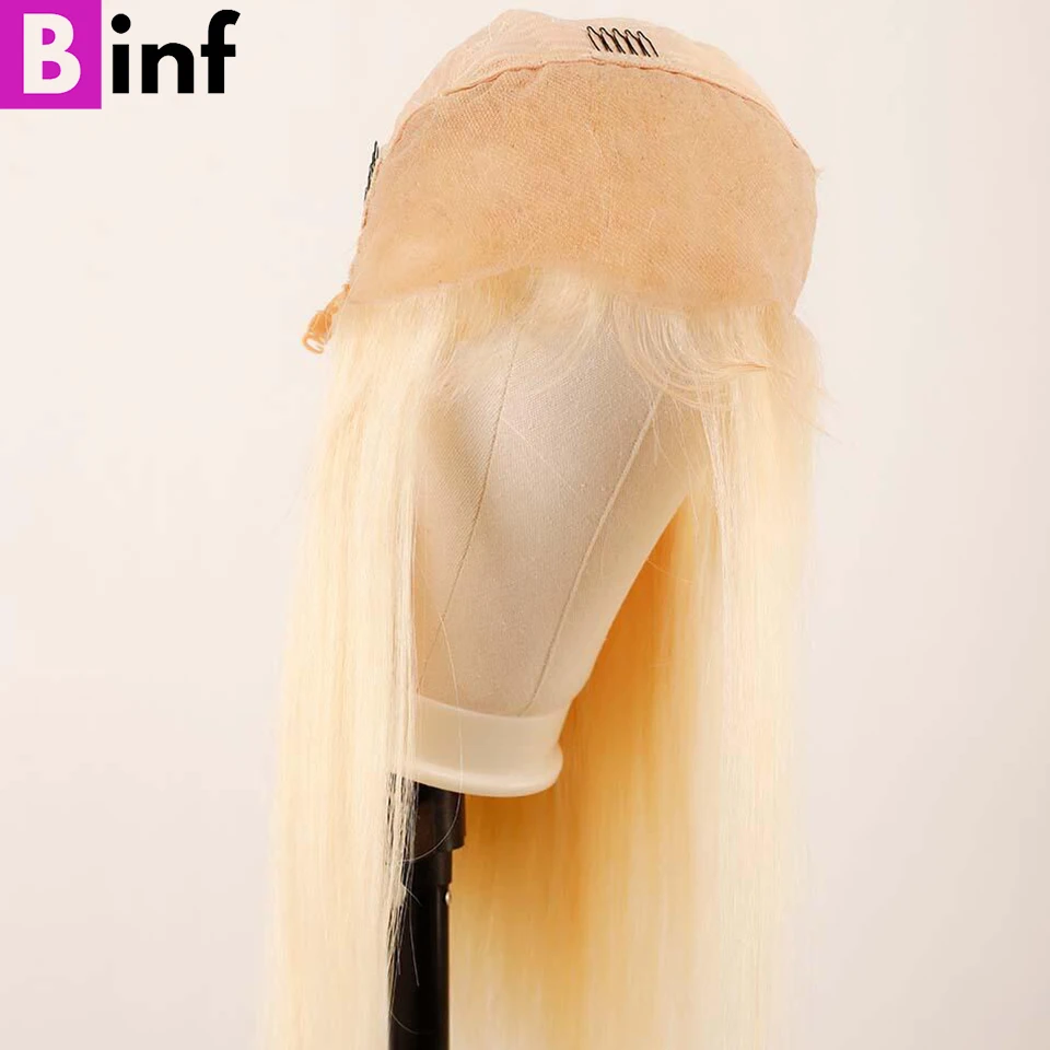 BINF 613 парик с Фронтом шнурка бразильские Прямые Remy человеческие волосы парики