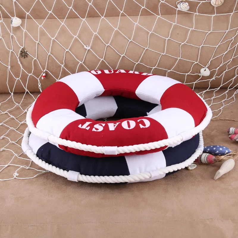 

[Только для ISREAL USER] средиземноморская мультяшная холщовая Подушка Сэйлор спасательный круг можно повесить домашнюю декоративную подушку р...