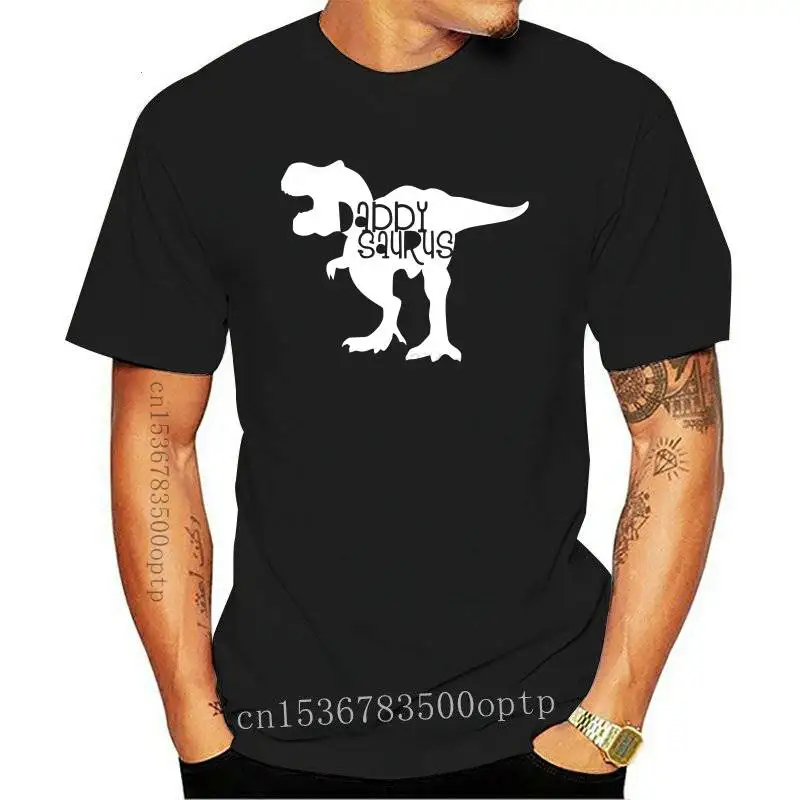 

New Daddysaurus dinosaur family extinct trex T-shirt