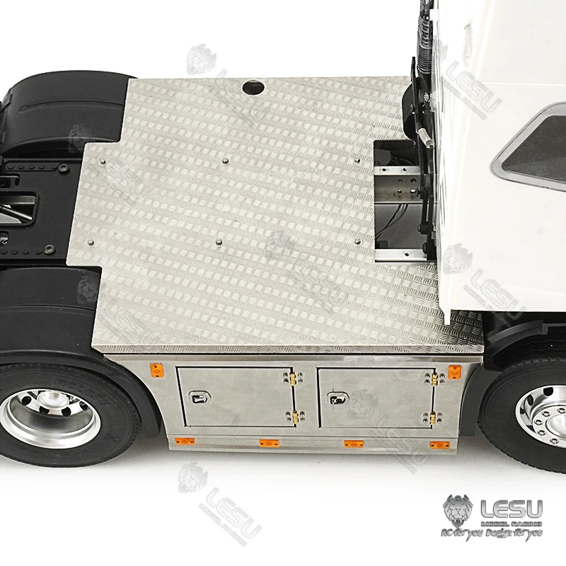 LESU Metal Side Skirt with Toolbox Light for 1/14 TAMIYA VOLVO FH16 Tractor Truck | Игрушки и хобби