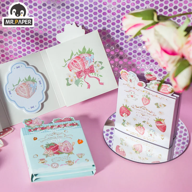 Mr.Paper 120 шт./компл. 4 вида конструкций в стиле Ins серии Sweet Berry Farm наклейки для заметок