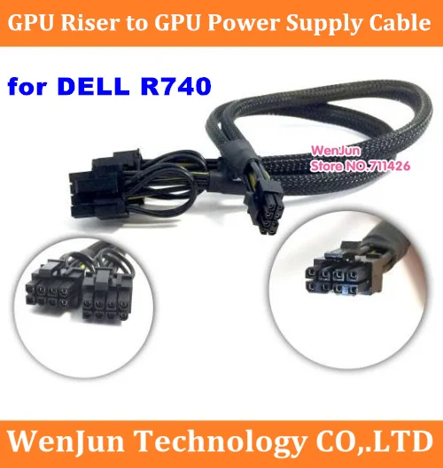 Cable de alimentación PCI-E para DELL PowerEdge R740 R740xd, mini 8 pines a doble 8 pines (6 + 2), tarjeta gráfica GPU de alta calidad