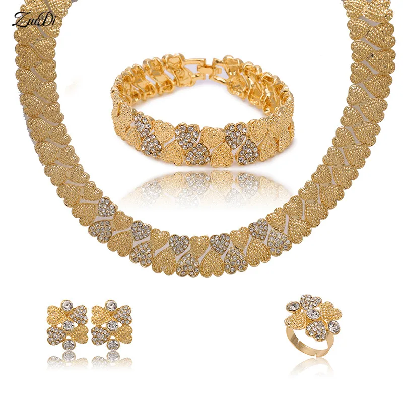 

ZuoDi Exquisite Dubai Gold luxury Women jewelry Nigeria wedding brand jewelry set wholesale African Beads jewelry Accessories