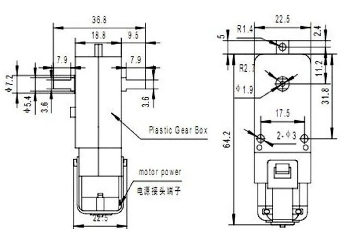 TT Motor 130motor Smart Car Robot Gear for Arduino DC3V-6V DC Intelligent Chassis Four Drive Hot | Электронные компоненты и