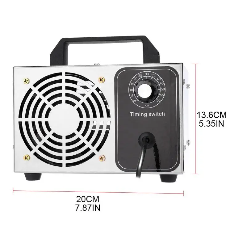 

28g Portable Ozone Generator Disinfection Machine Air Cleaner Water Sterilization Purifier Tool