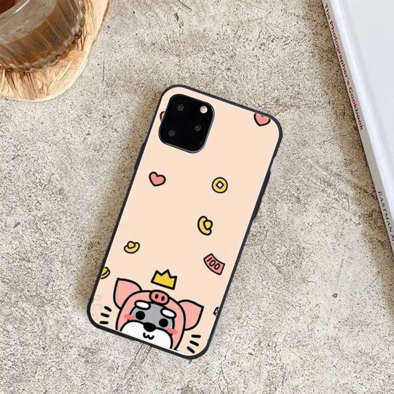 

Cartoon Schnauzer Dog Soft Phone Case For Iphone 6 6s 7 8 Plus XR X XS XSmax 11 12 Pro Mini Max