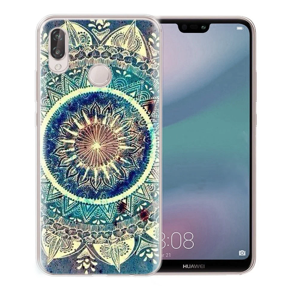 Мягкий чехол для huawei Honor 7A 8A 8X 8C 9 10 mate 20 P Smart P10 Lite Nova 3 TPU Мандала Узорчатая салфетка