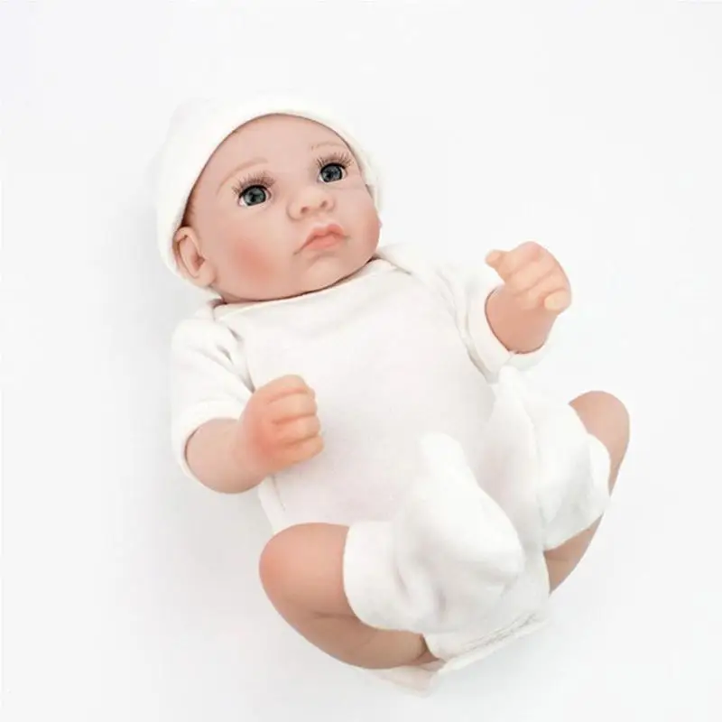 

2 Kinds Of white 28cm Realistic Silicone Vinyl Doll Baby Gift U1B6