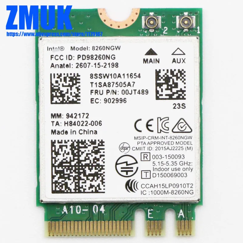 Двухдиапазонная беспроводная Wi-Fi-карта 8260NGW для Thinkpad M900 M900x T470 L470 L570 T470s T570 P51s P310 FRU