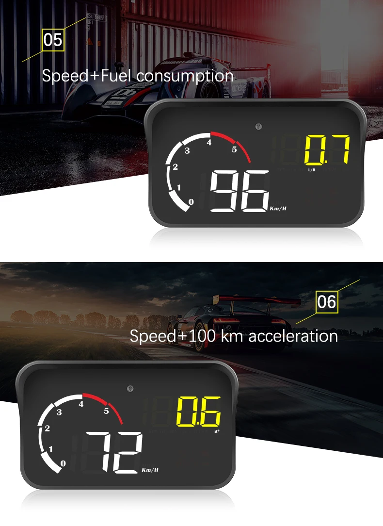 GEYIREN 5,5 ''OBDII Автомобильный HUD OBD2 порт дисплей на лобовое стекло M10 Спидометр проектор Авто hud Дисплей на лобовое стекло a100 hud