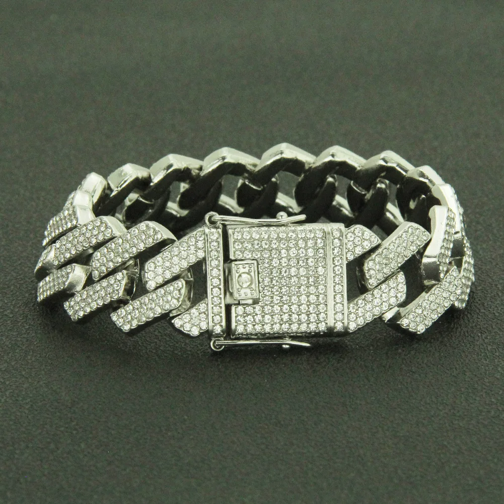 

Men's Necklace gold Three Rows Diamond Cuban Chain Luxury Vintage Accessories 2021 Fashion Women Necklace Jewelry birthday Gift
