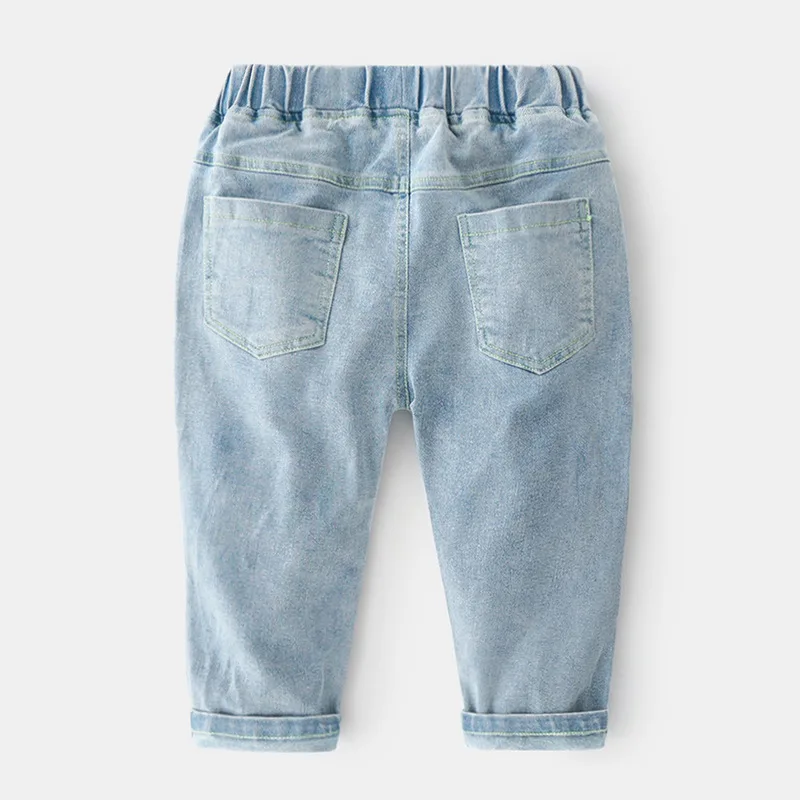 Черные синие джинсовые брюки для мальчиков осенние детские в Корейском стиле