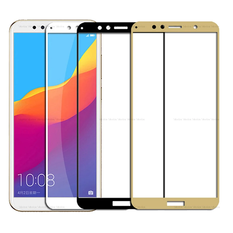 Закаленное стекло с полным покрытием для Huawei Honor 7C 7A Pro защитное Защита экрана