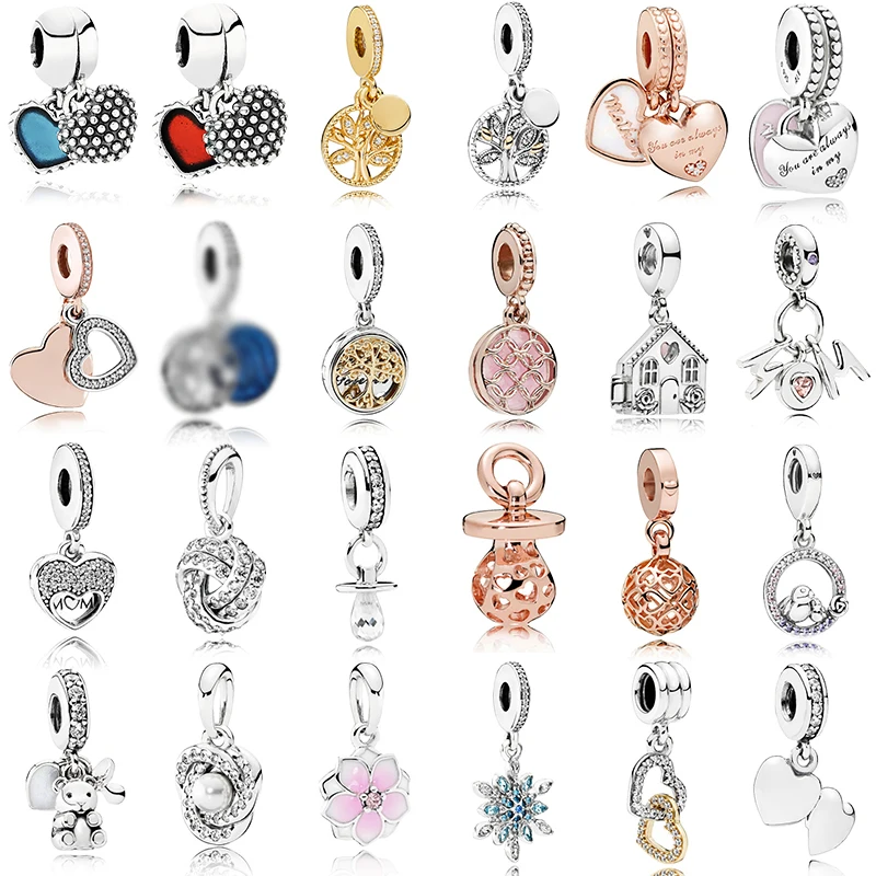 Серебряный пустышка с медвежонком и снежинкой из стерлингового серебра S925, наполненный любовью моей матери, наполняет семью очарованием.