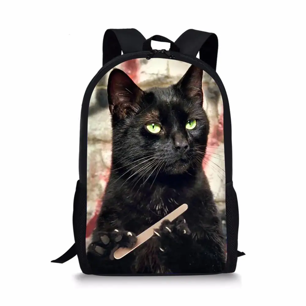 HaoYun Children's School Bags Black Cats Pattern Primary Student Bookbags Fantasy Animal Back to School Satchecl Schoolbags