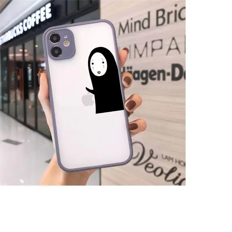 

Japan cartoon Totoro Spirited Away Phone Cases matte transparent For iphone 7 8 11 12 plus mini x xs xr pro max cover