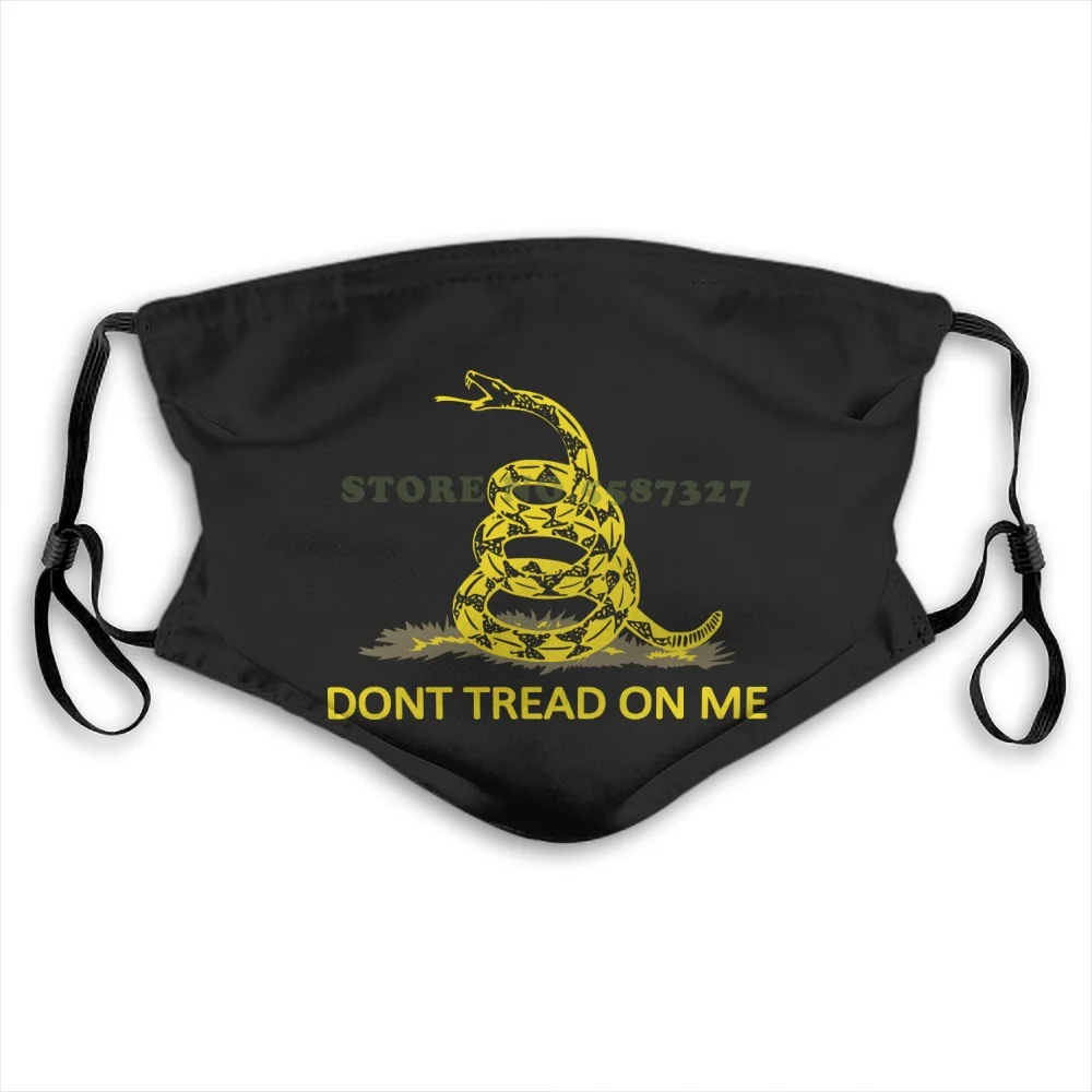 

Черные классические модные смешные многоразовые маски Gadsden