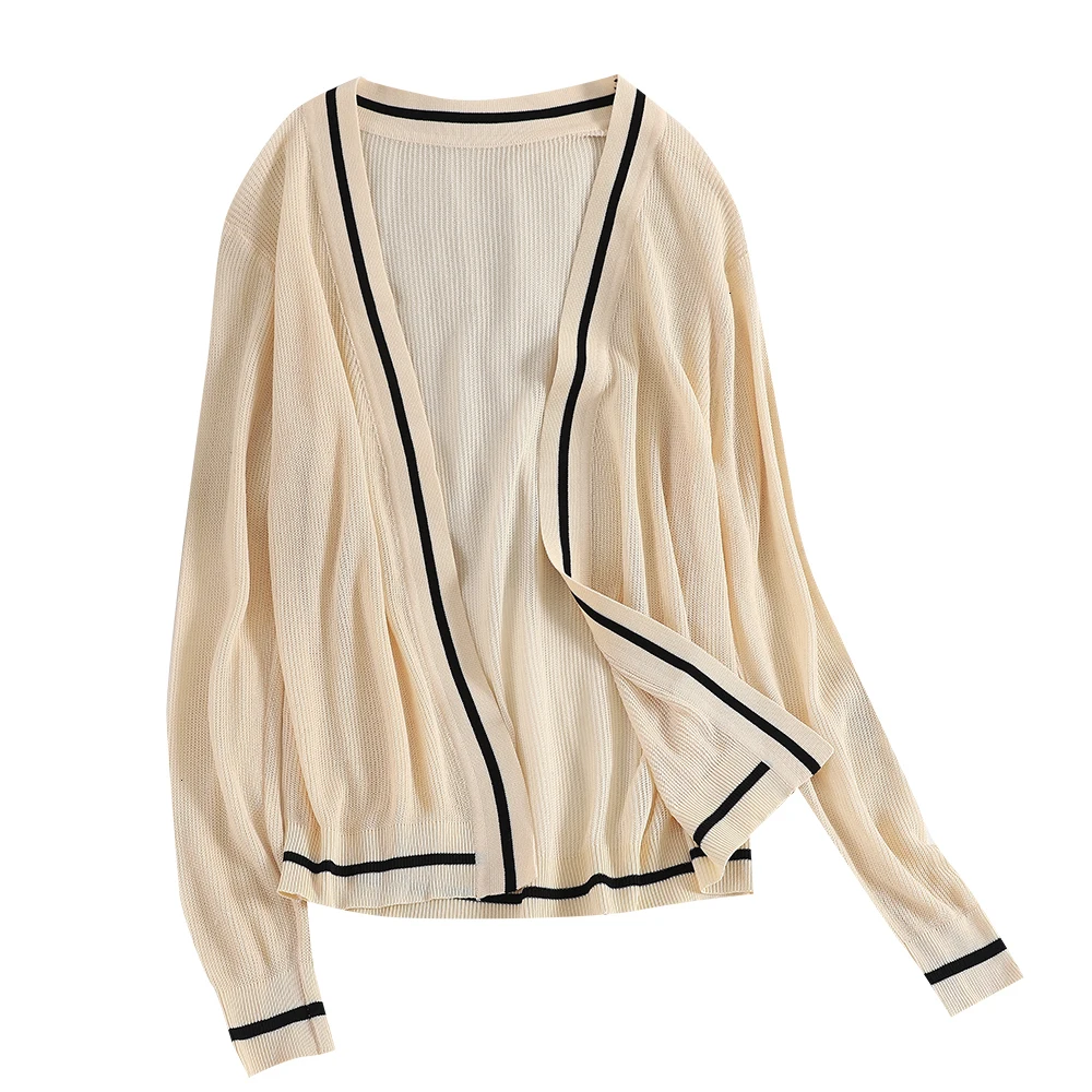 Летний жареный жилет Dunne Jas с v образным вырезом Длинный солнцезащитный летний