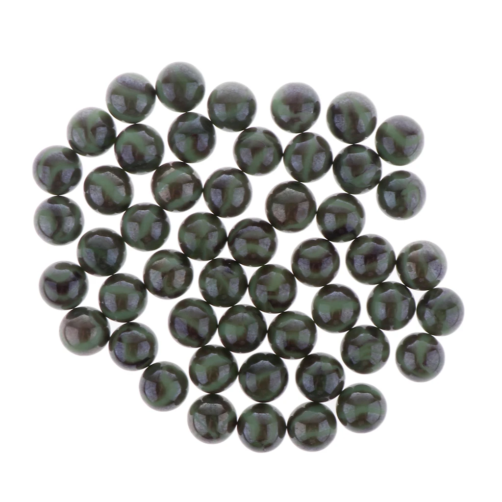 

50PCS 16mm Colorful Glass Marbles, Kids Marble Run Game, Marble Solitaire Toy Accs Vase Filler & Fish Tank Home Decor - Black