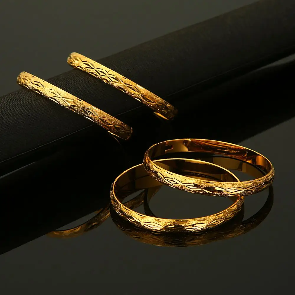 Золотые браслеты для женщин Свадебные ювелирные изделия из Дубая невесты