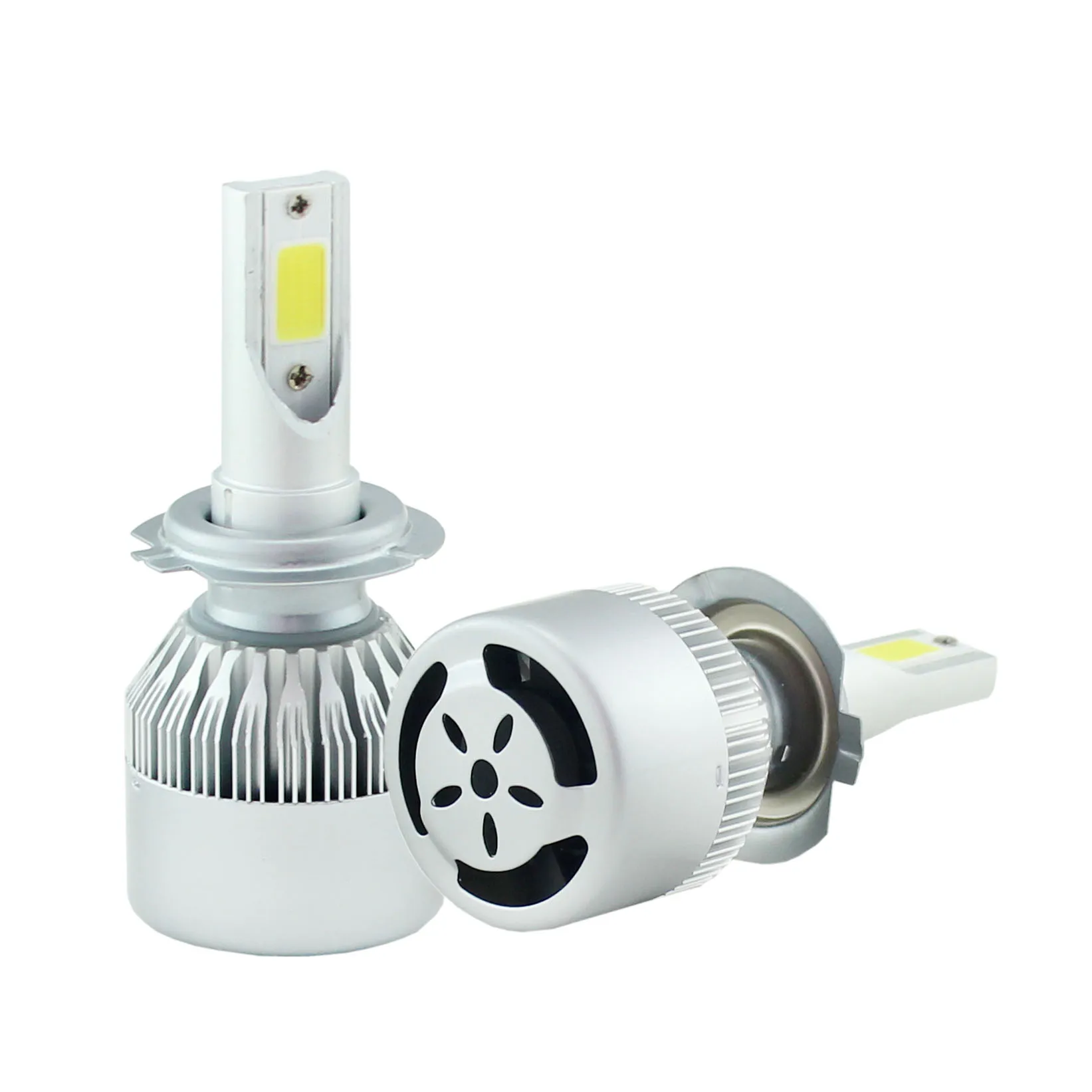 C6 COB Chip LED Car Headlamp Kit H1 H3 H7 H8 H9 H10 H11 HB3 HB4 H27/880/881 5202 9012HIR2 H4 H13 9004 9007 6000K White Canbus | Автомобили