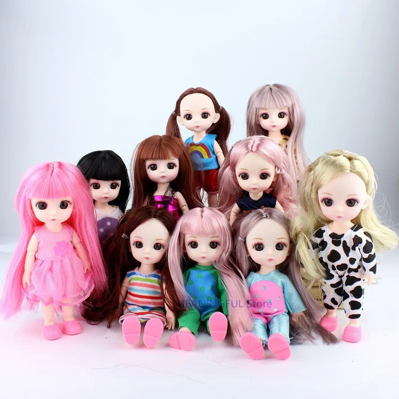 15 см каваи BJD Кукла одеваются игрушки случайная одежда доставка обувь девушка