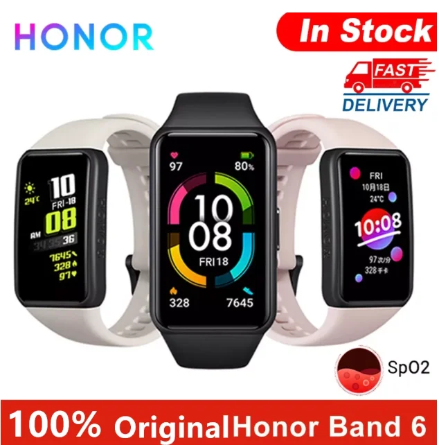 Смарт-браслет HONOR Band 6 с AMOLED-экраном 1 47 дюйма водостойкий | Электроника
