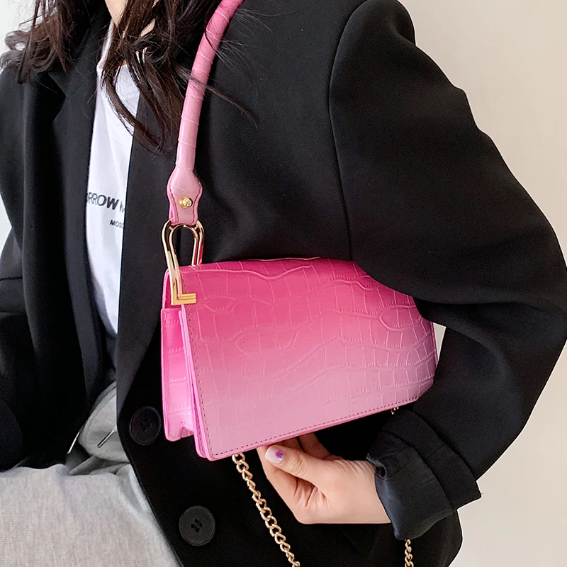 

Crocodile Pattern Armpit Bag 2021 Fashion New High-quality PU Leather Women's Designer Handbag Luxury Brand Travel Shoulder Bags