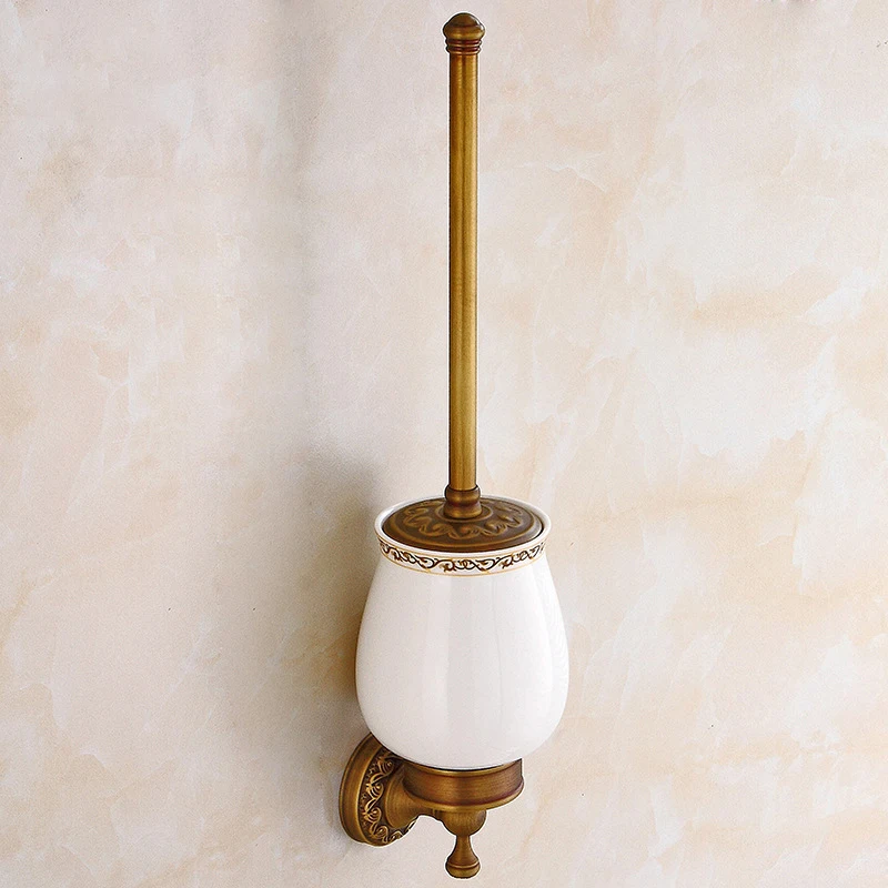 Набор кистей для ванной и туалета настенное крепление Винтажный Золотой