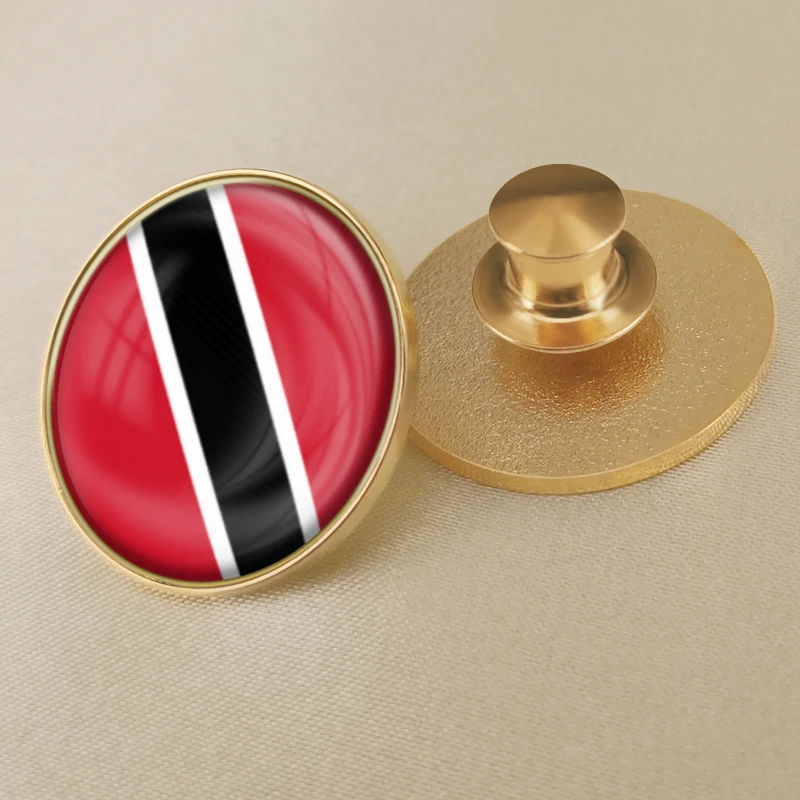 Герб Тринидад и Тобаго карта национальный флаг эмблема брошь значки нагрудные