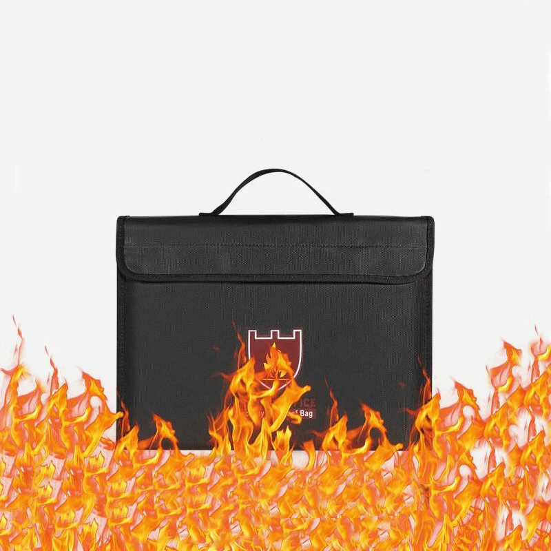 Business Fireproof Briefcase Shoulder iPad Book Pouch Waterproof Document Storage Bag Portable Men Travel Gadgets Organize Tote