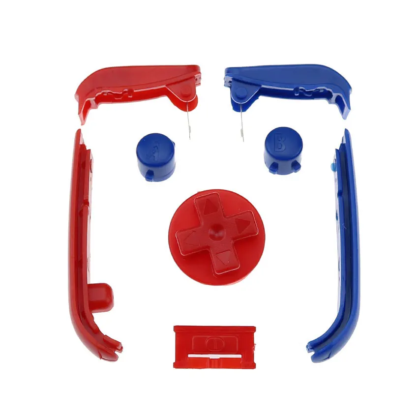 Red Blue ChengHaoRan многоцветные сменные клавиатуры L R A B кнопки для Gameboy Advance кнопки рамка для GBA D колодки кнопка включения и выключения питания - Цвет: Red Blue
