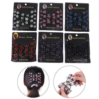 women elastic hairpin stretch double magic hair comb handmade vintage flower beaded hair clip maker diy styling tool