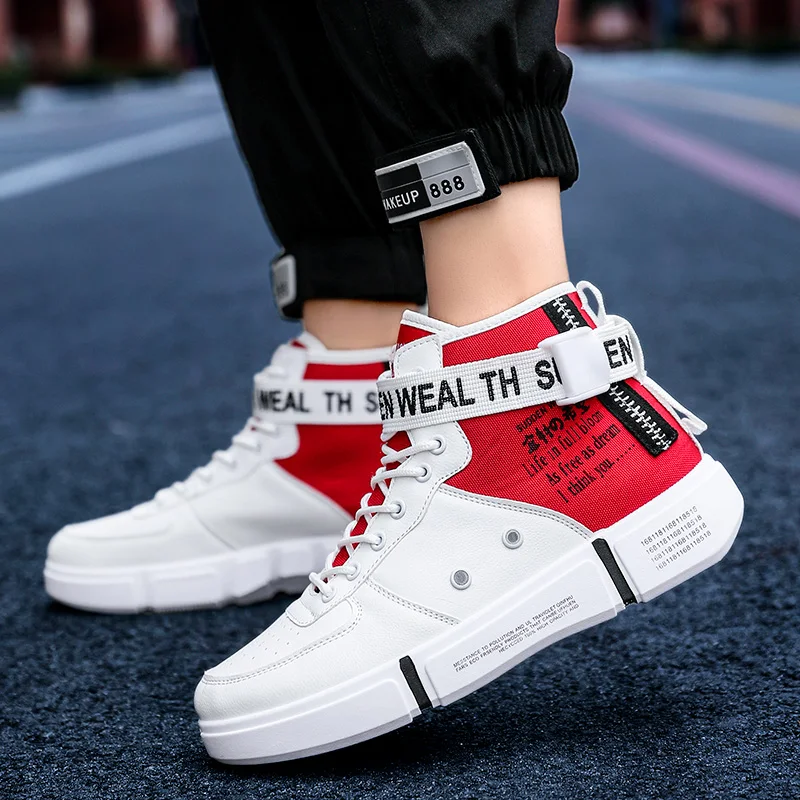Мужская модная повседневная обувь высокие кроссовки весна-осень 2019 новая