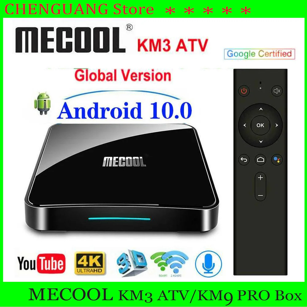 ТВ приставка MECOOL KM3 A Android 10 4 + 128 ГБ Amlogic S905X2 9 0 дюйма KM9 Pro 32 ГБ|ТВ-приставки и