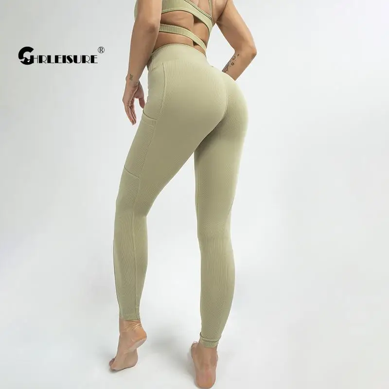 

CHRLEISURE, Сексуальные Спортивные Леггинсы персикового цвета, бедра, высокая талия, бедра, подъем, тяга назад, для бега, йоги, дышащие, быстросохн...