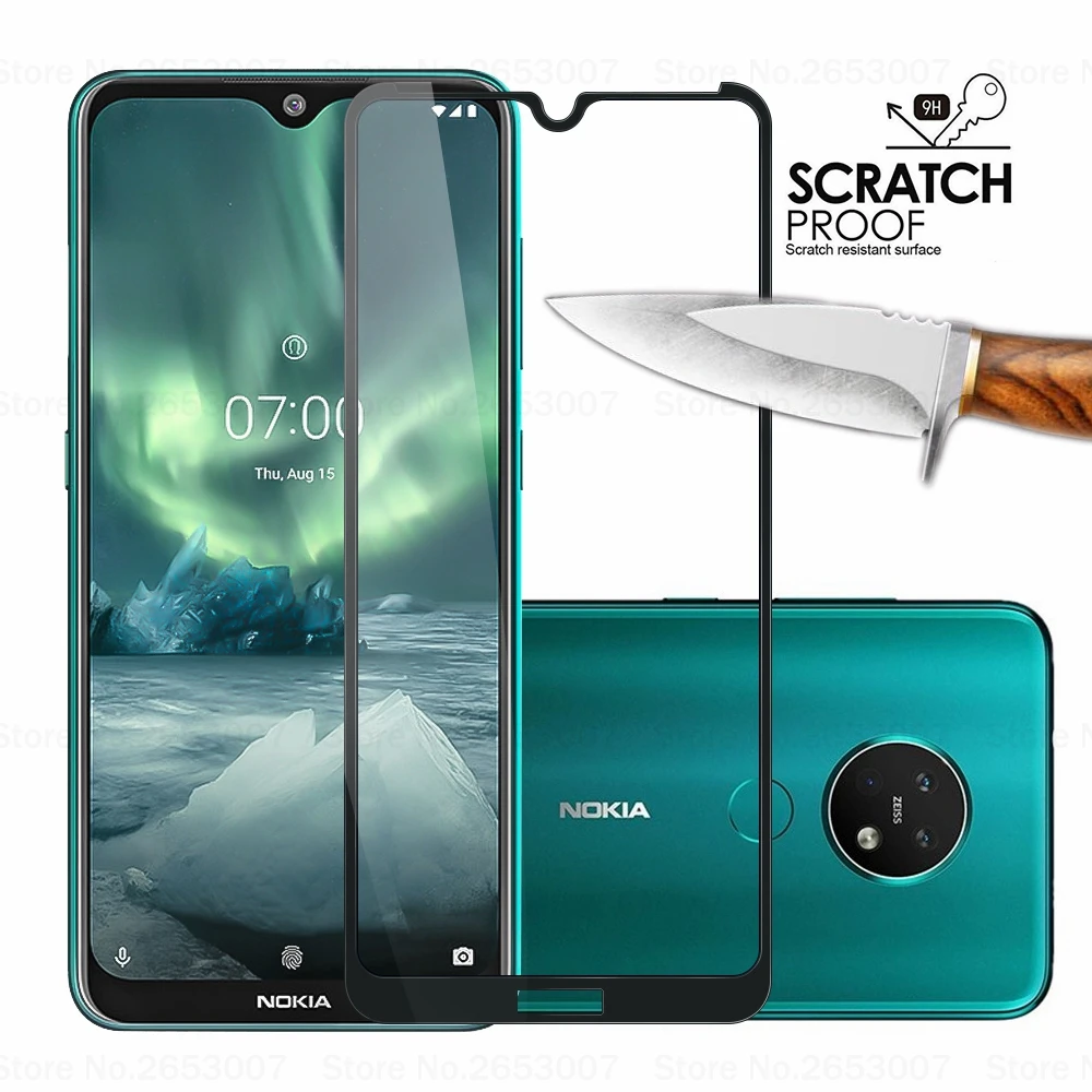 Закаленное 3D стекло с полным покрытием для Nokia 7 2 9 4 3 8 1 5 Plus X5 защита экрана