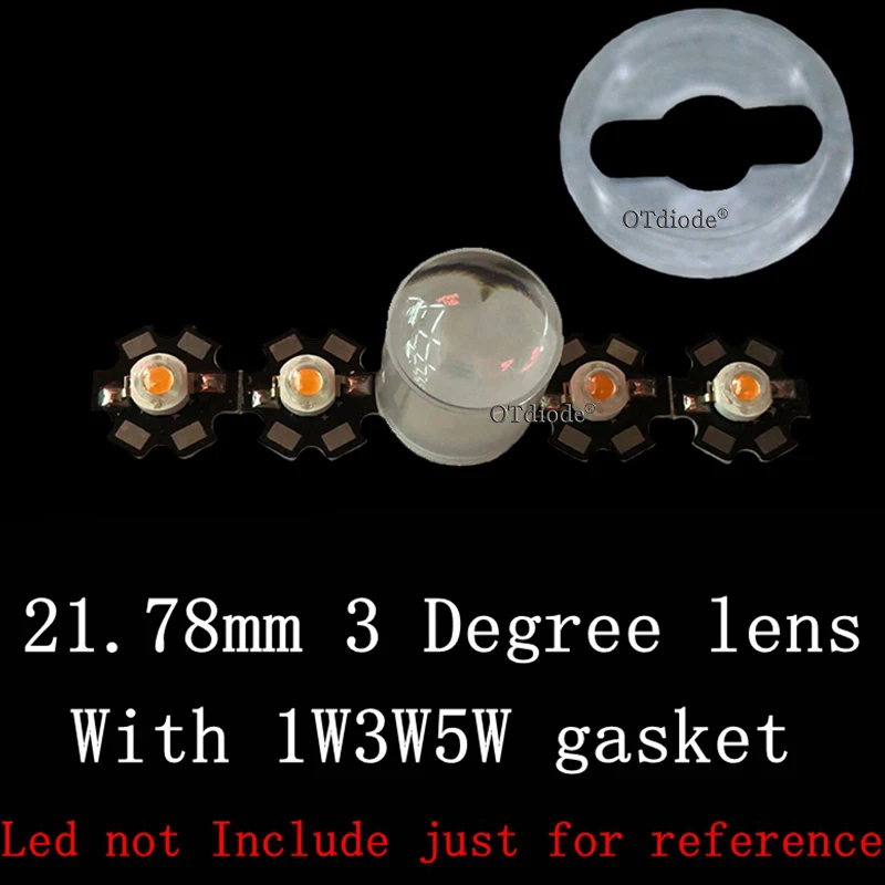 

XPE2XPG2 XML5050 XHP50/70 7070 1W3W5W 3030 3535 Светодиодный объектив Оптические Epileds Semileds для точечного фонарика DIY 21,78 мм 3 градуса