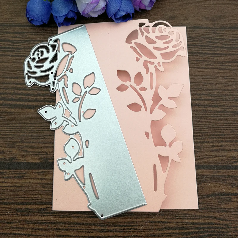 

Rose Leaves border Metal Cutting Dies Stencils Die Cut for DIY Scrapbooking Album Paper Card Embossing