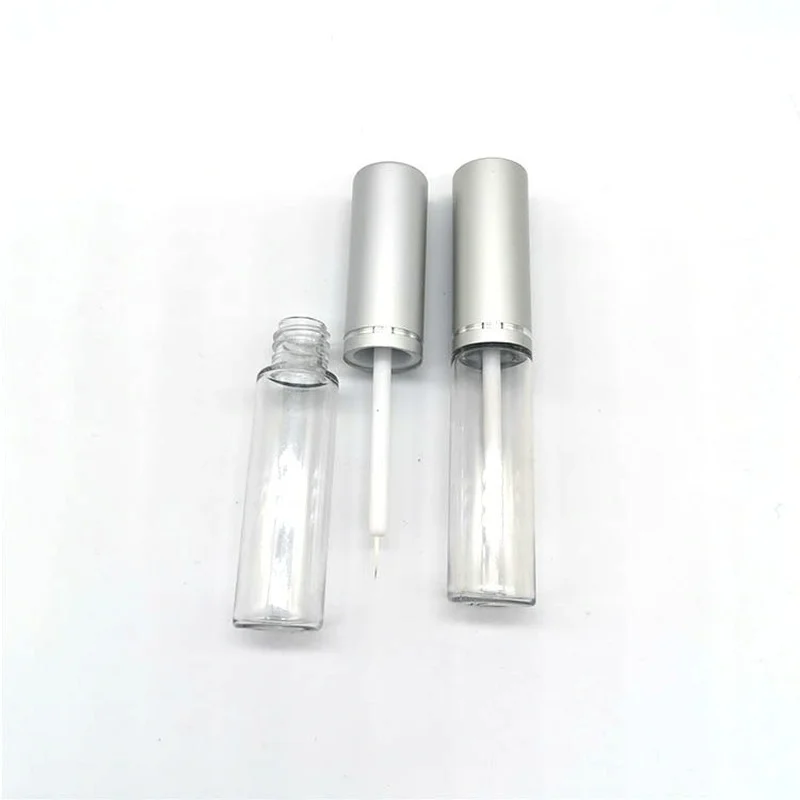 6 шт. алюминиевая крышка белая тюбик для волос и подводки для глаз 5 мл пустая бутылка для клея для искусственных ресниц для роста жидкость DIY.