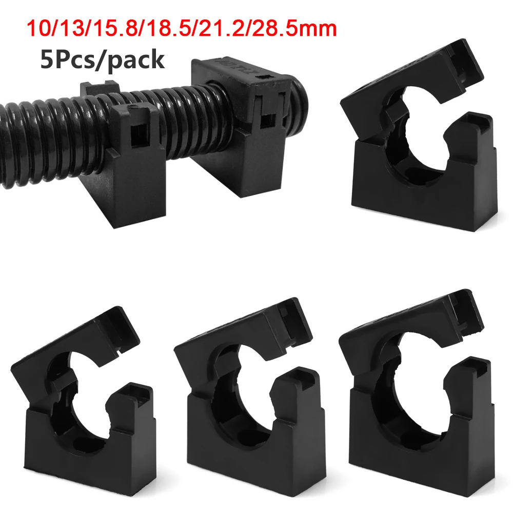 Черный ПВХ зажим для проводки и шланга электрические фитинги кабельные зажимы