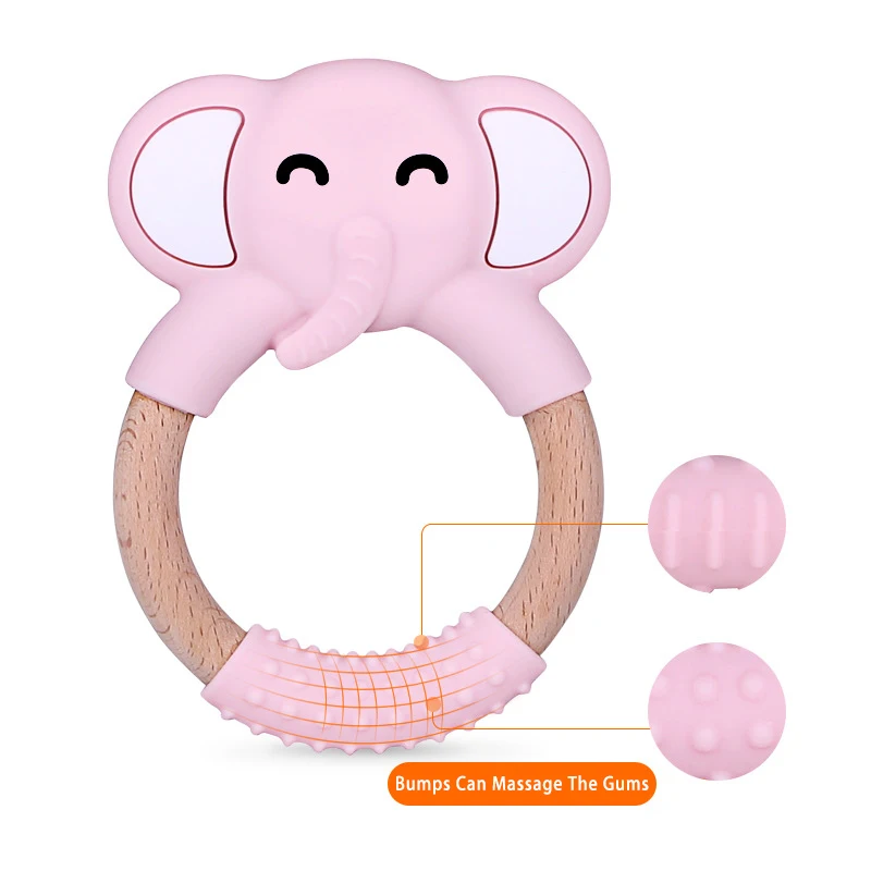 wooden TOY 1PC Baby Training Toothbrus Teething toy