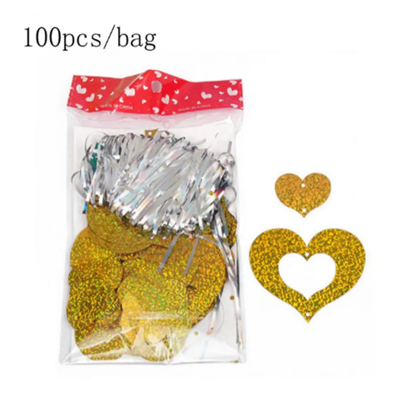 

100pcs Wedding Party Decoration Balloon Pendant Pendant Heart-shaped Romantic Silk Rain Accessory Decoration Wedding Decoration