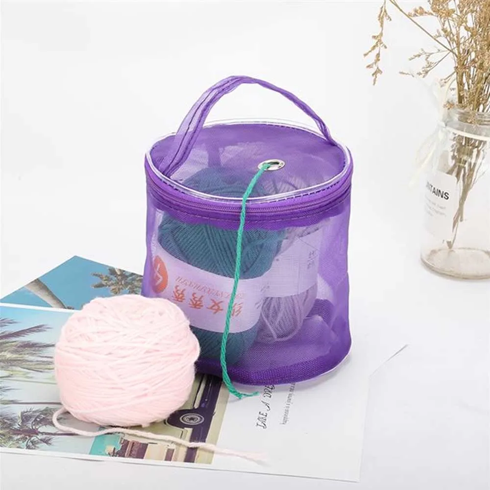 Портативная сумка для хранения вязаных шариков маленький круглый пустой