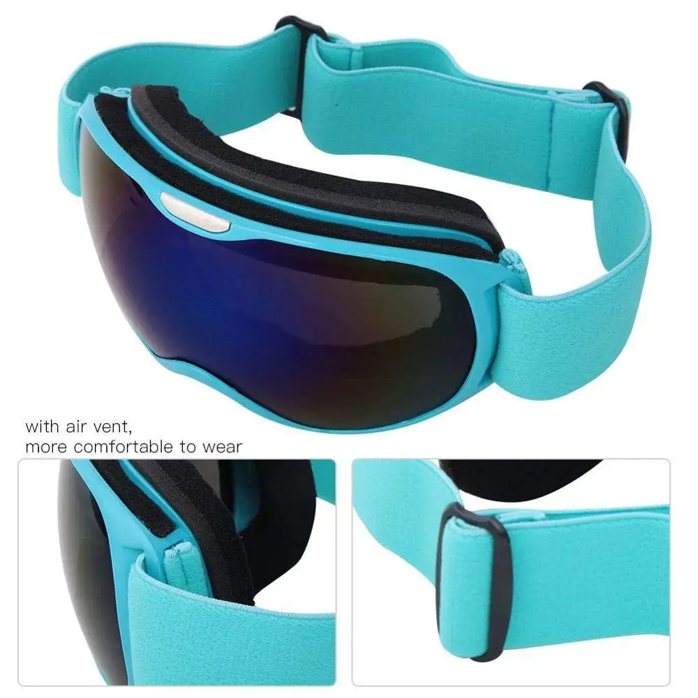 Детские лыжные очки небольшого размера двойная противотуманная маска UV400 для